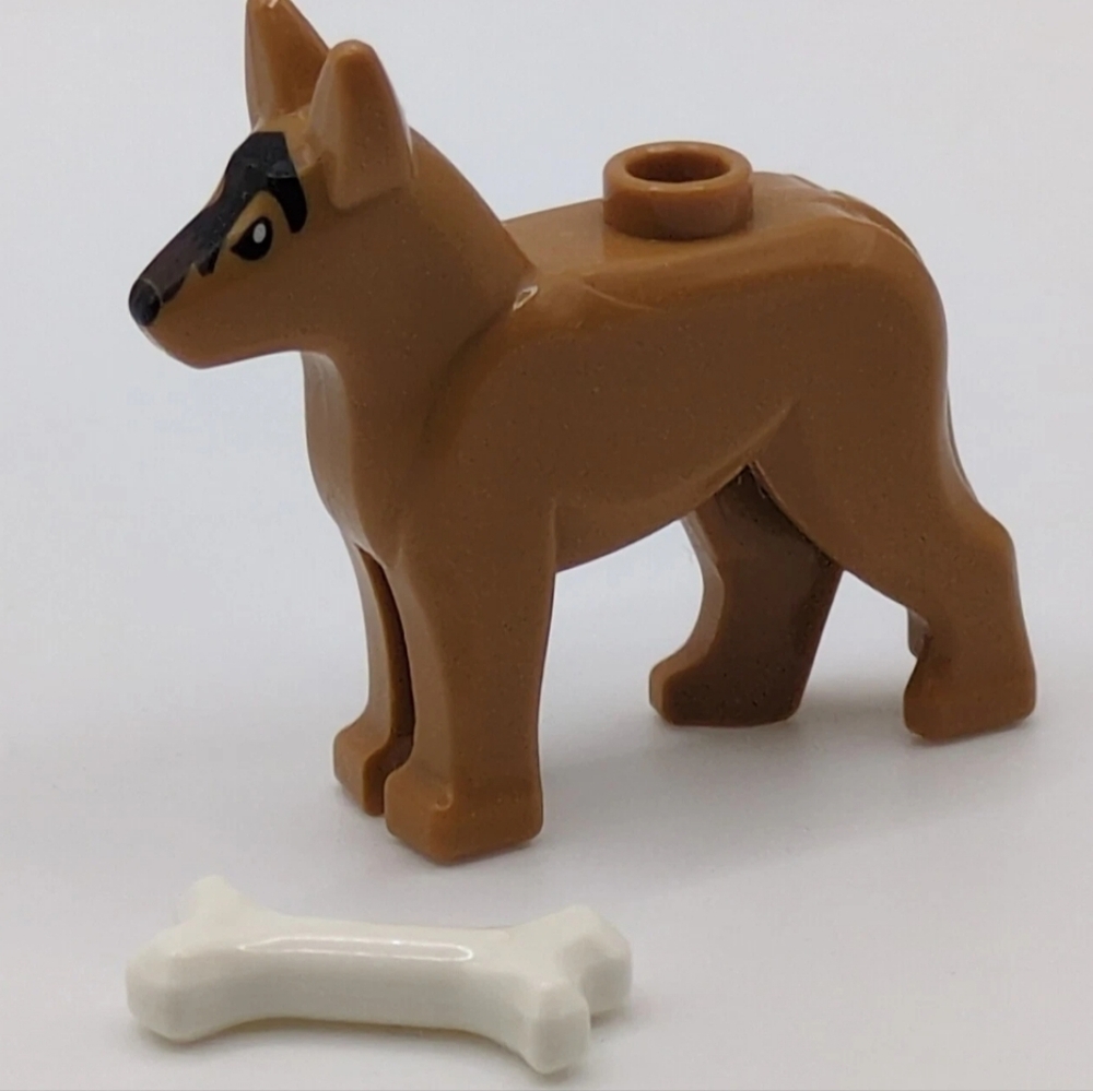 Lego Dog & Bone Mini Fig